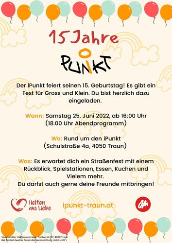 Einladung iPunkt Jubiläum 15 Jahre
